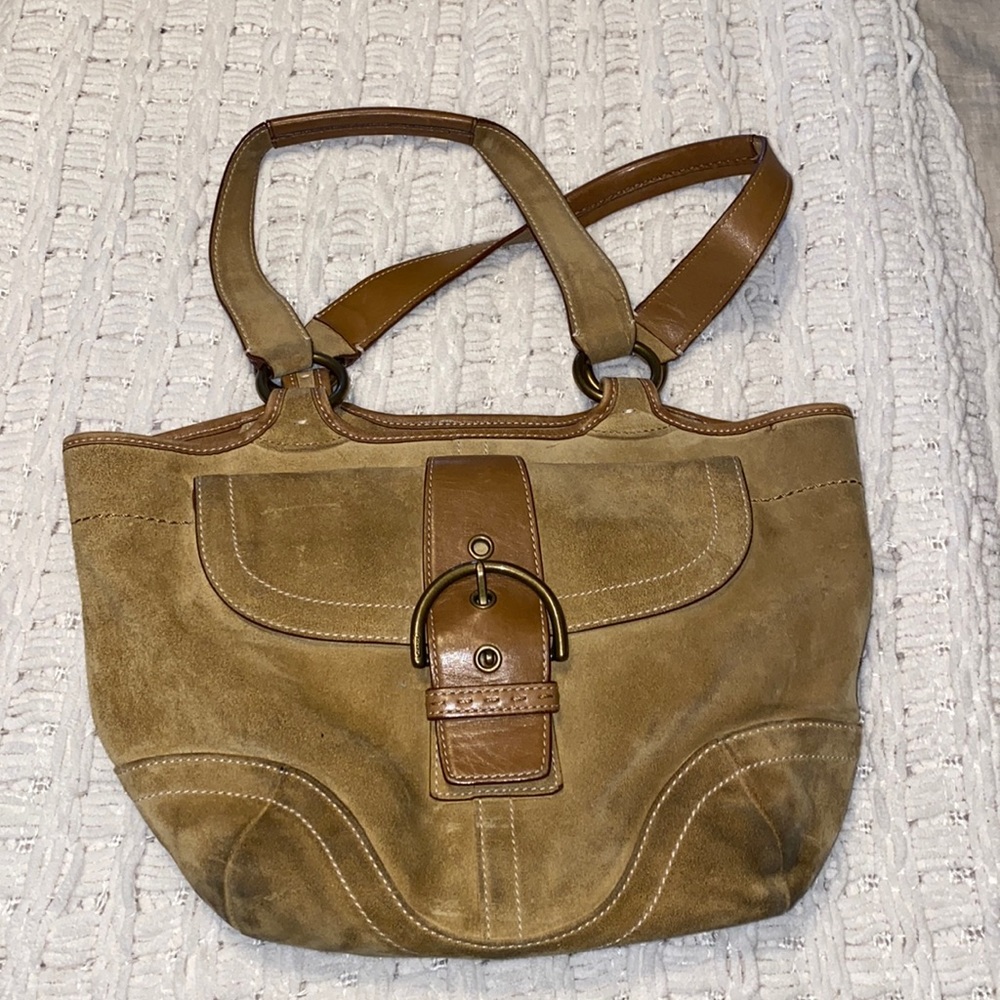 Coach Suede bag tan